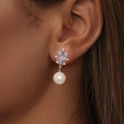 Kolczyki PANDORA Style Starlight pink - YIE246