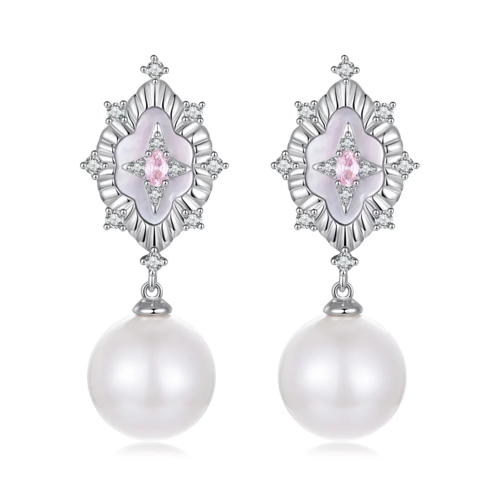 Kolczyki PANDORA Style Starlight pink - YIE246