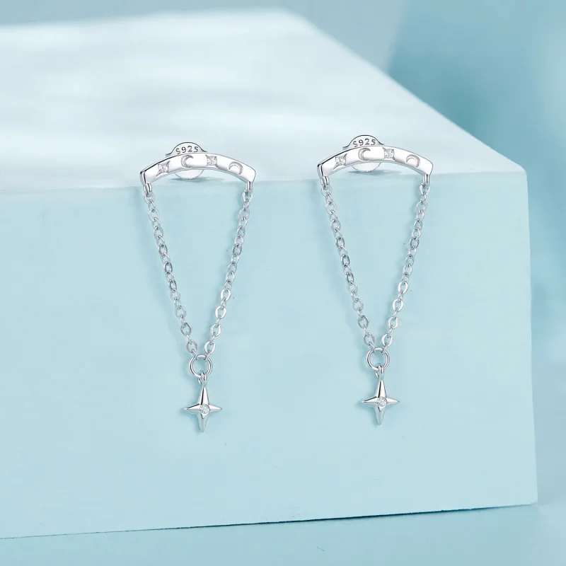 (zdjęcie do) Kolczyki PANDORA Style Starry Tassel - SCE1767 - Wyświetl 2
