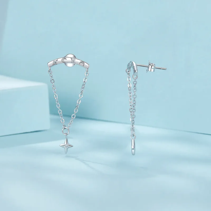 (zdjęcie do) Kolczyki PANDORA Style Starry Tassel - SCE1767 - Wyświetl 3