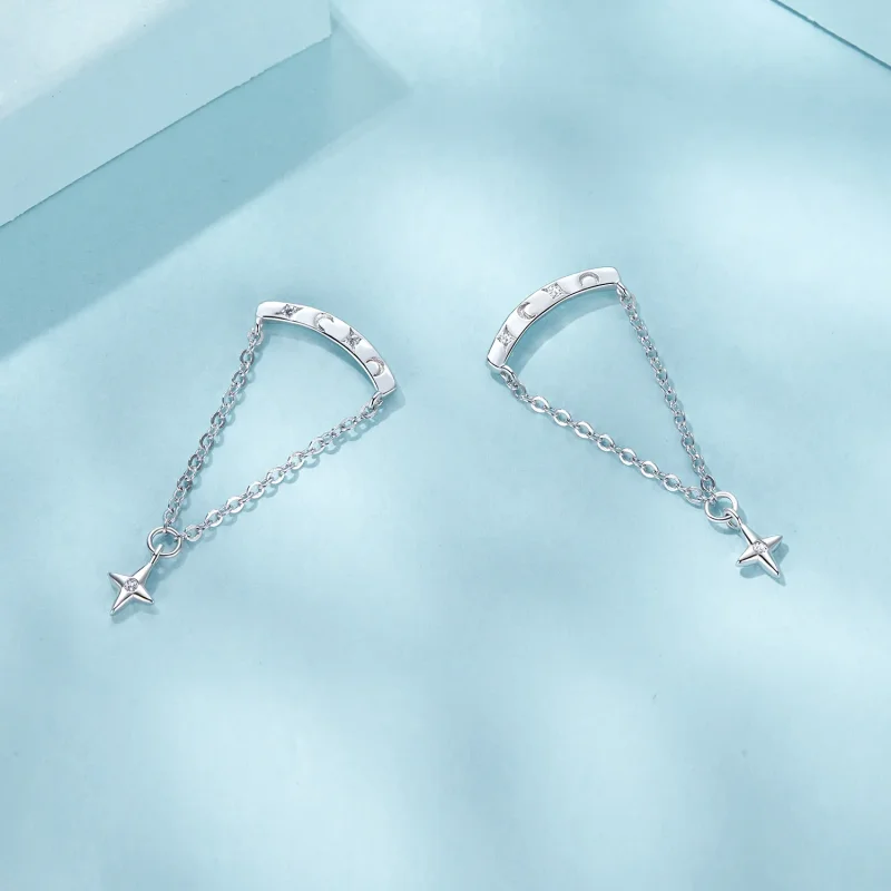 (zdjęcie do) Kolczyki PANDORA Style Starry Tassel - SCE1767 - Wyświetl 4