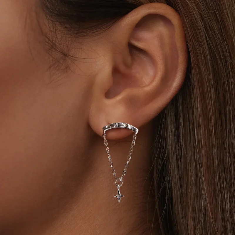 (zdjęcie do) Kolczyki PANDORA Style Starry Tassel - SCE1767 - Wyświetl 6