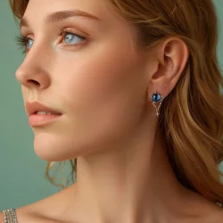 Kolczyki w kształcie diabelskiego oka w stylu PANDORA - BSE1092