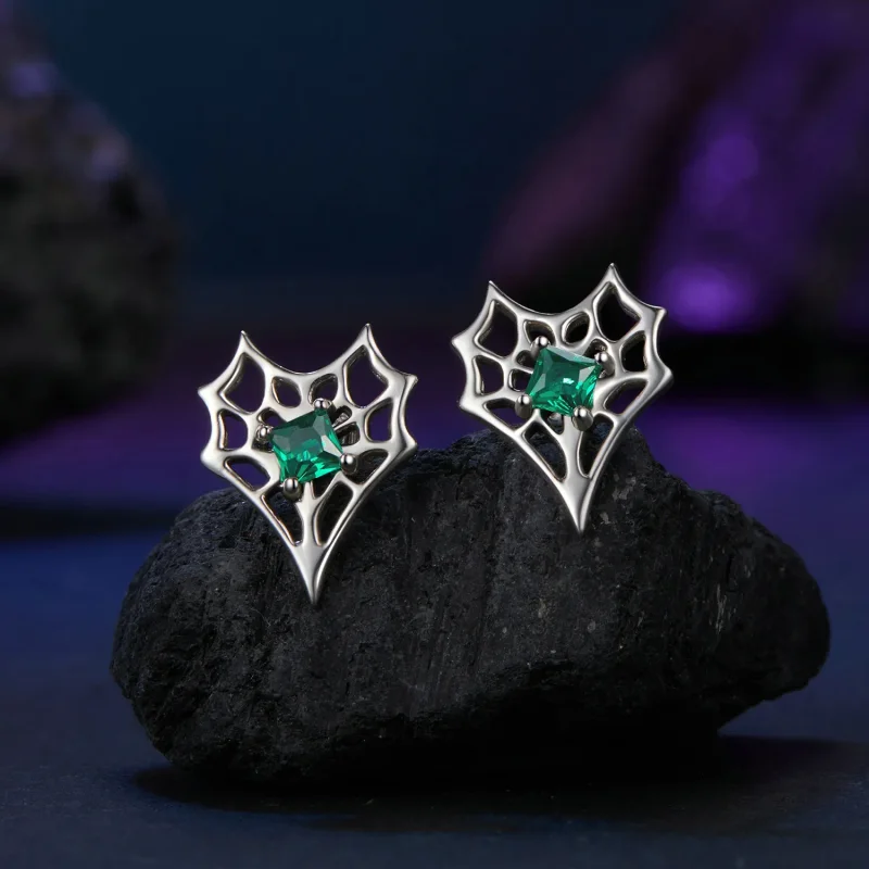 (zdjęcie do) Kolczyki w kształcie serca w stylu PANDORA Spider Web - SCE1797 - Wyświetl 2