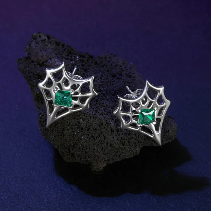 (zdjęcie do) Kolczyki w kształcie serca w stylu PANDORA Spider Web - SCE1797 - Wyświetl 3