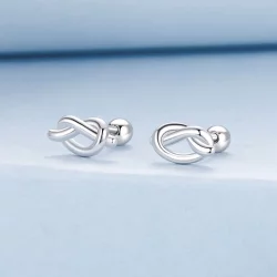 Kolczyki w stylu PANDORA Knot - BSE1051