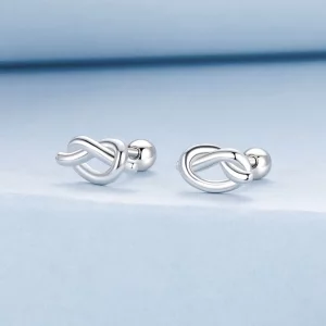 Kolczyki w stylu PANDORA Knot - BSE1051