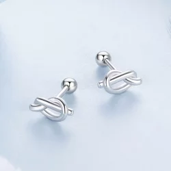 Kolczyki w stylu PANDORA Knot - BSE1051