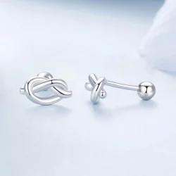 Kolczyki w stylu PANDORA Knot - BSE1051