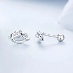 Kolczyki w stylu PANDORA Knot - BSE1051