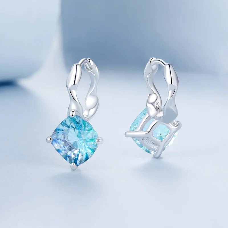 (zdjęcie do) Kolczyki w stylu PANDORA Turquoise Tourmaline - BSE1047 - Wyświetl 3