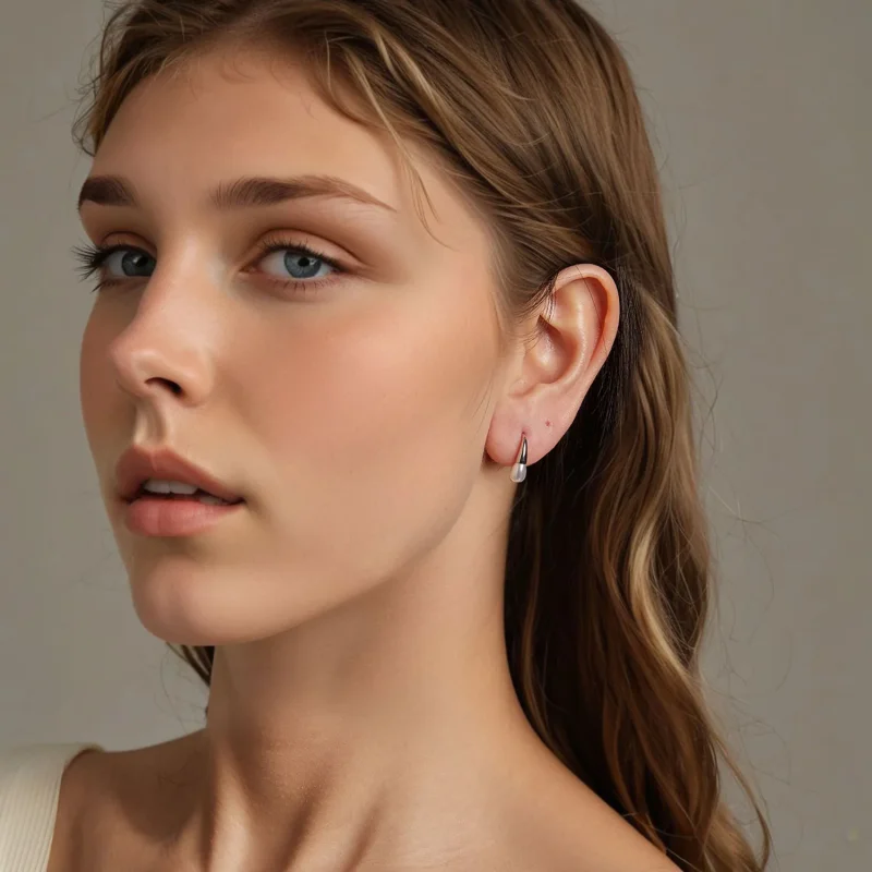 (zdjęcie do) Kolczyki z pereł w stylu PANDORA Teardrop - BSE1054 - Wyświetl 8