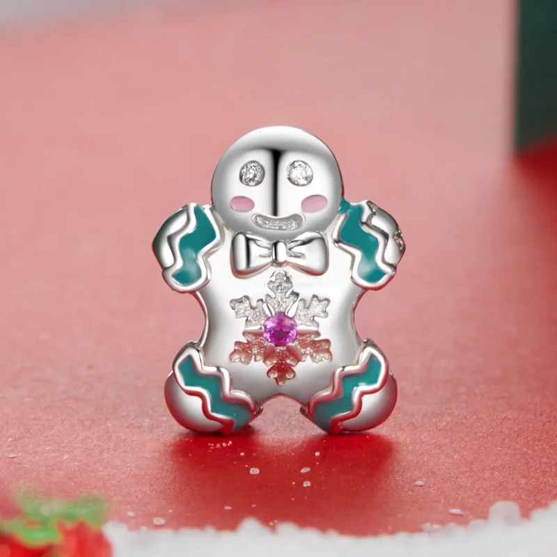 (zdjęcie do) Korale w stylu PANDORA Gingerbread Man - BSC1068 - Wyświetl 2