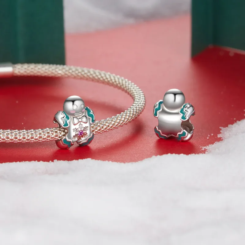(zdjęcie do) Korale w stylu PANDORA Gingerbread Man - BSC1068 - Wyświetl 4