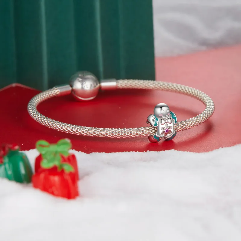 (zdjęcie do) Korale w stylu PANDORA Gingerbread Man - BSC1068 - Wyświetl 5