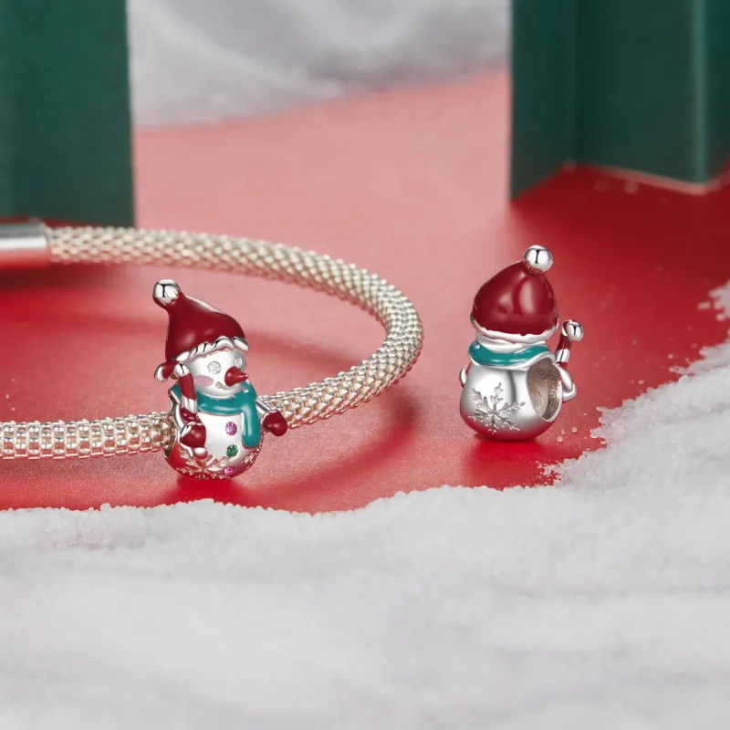 (zdjęcie do) Korale świąteczne w stylu PANDORA Bałwan - BSC1070 - Wyświetl 4