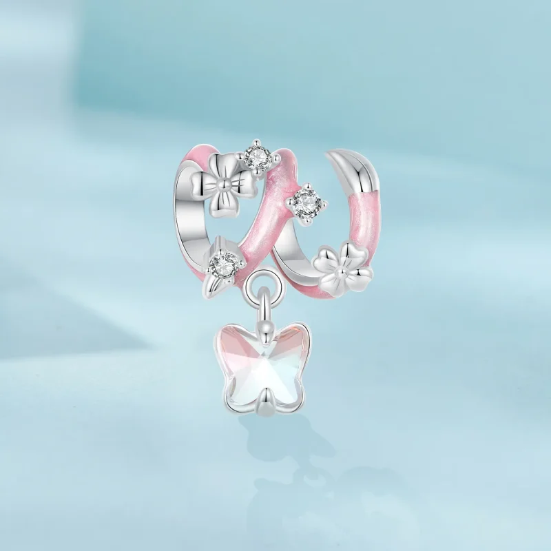 (zdjęcie do) Koraliki PANDORA Style Butterfly Love Flower - SCC2828 - Wyświetl 2
