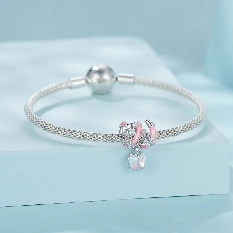 (zdjęcie do) Koraliki PANDORA Style Butterfly Love Flower - SCC2828 - Wyświetl 4