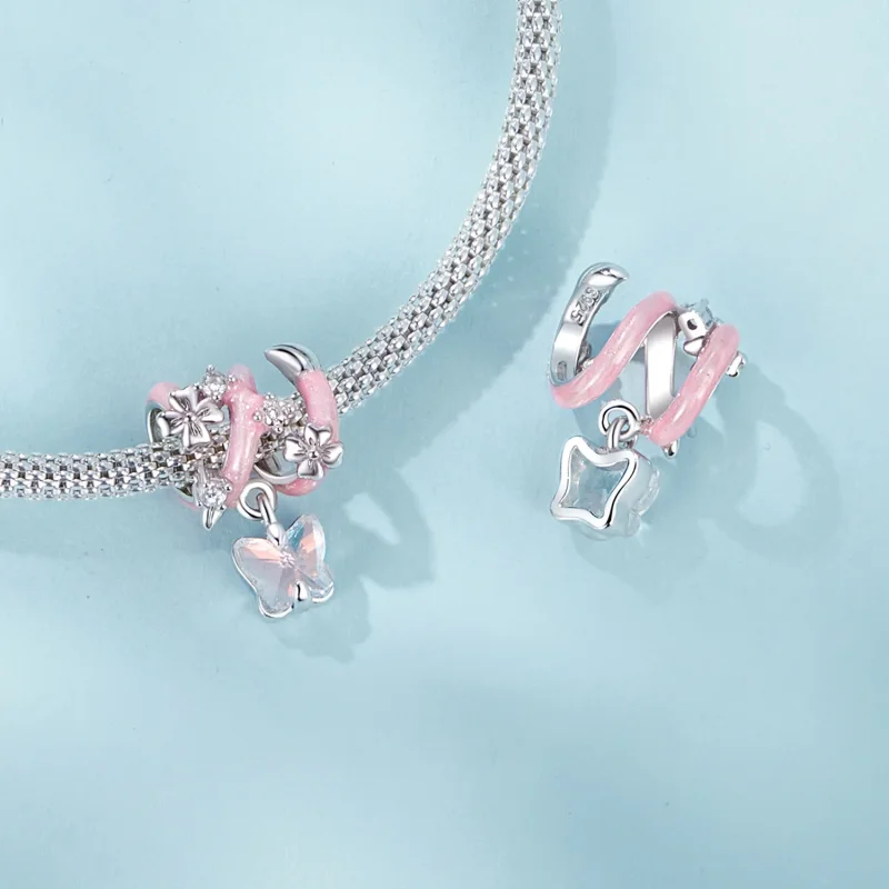 (zdjęcie do) Koraliki PANDORA Style Butterfly Love Flower - SCC2828 - Wyświetl 5