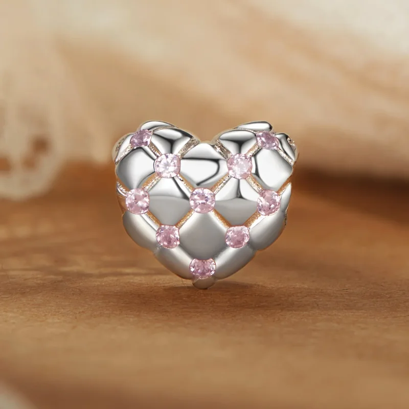 (zdjęcie do) Koraliki PANDORA Style Pink Diamond Heart - BSC1054 - Wyświetl 2