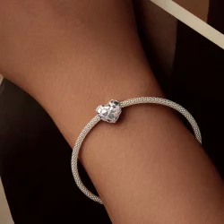 Koraliki PANDORA Style Pink Diamond Heart - BSC1054