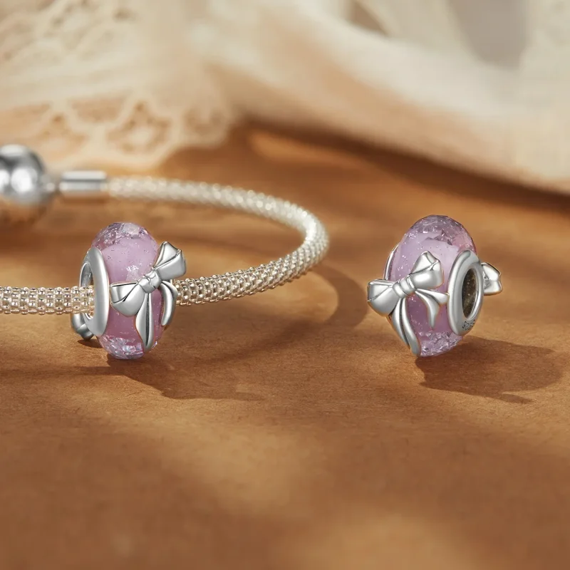 (zdjęcie do) Koraliki szklane w stylu PANDORA Bowknot - BSC1057 - Wyświetl 4