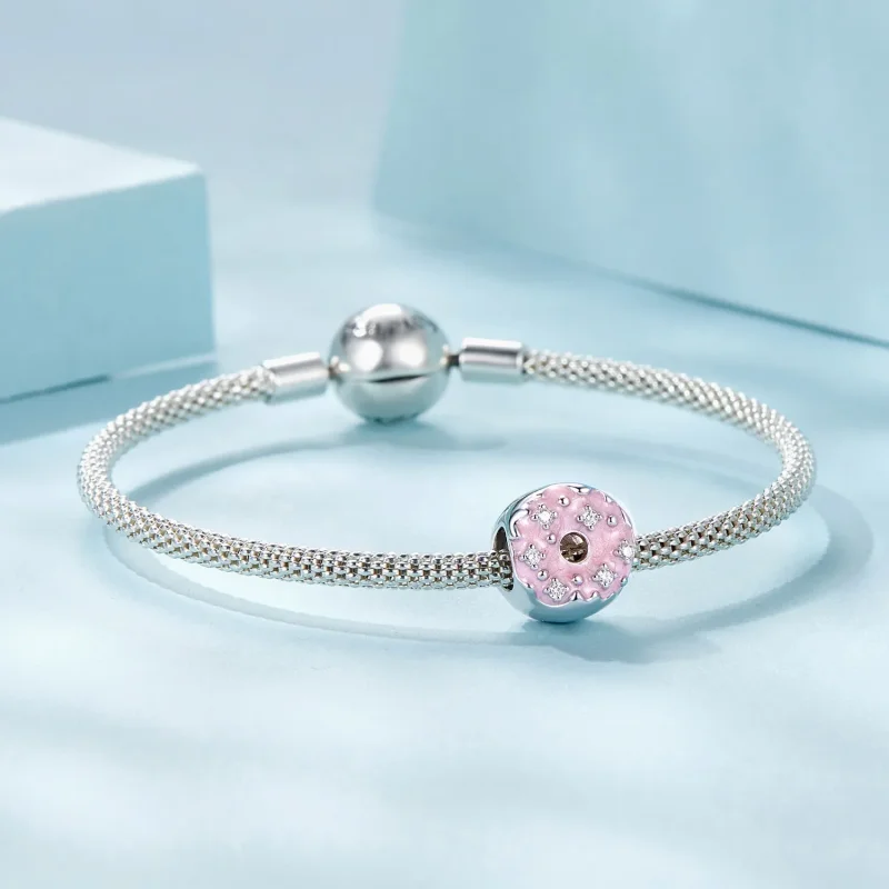 (zdjęcie do) Koraliki w kształcie pączka w stylu PANDORA - SCC2844 - Wyświetl 5