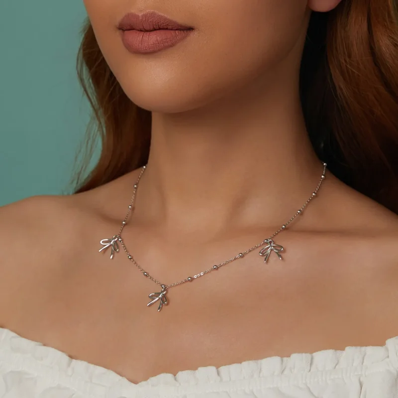 (zdjęcie do) Naszyjnik PANDORA Style Bow - SCN529 - Wyświetl 9