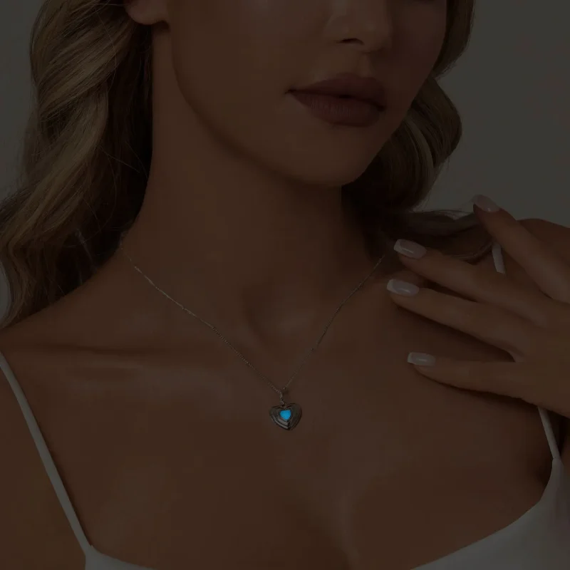(zdjęcie do) Naszyjnik PANDORA Style Heart - BSN375 - Wyświetl 8