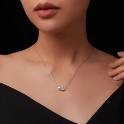 Naszyjnik PANDORA Style Moissanite Rose (z jednym certyfikatem) - MSN040