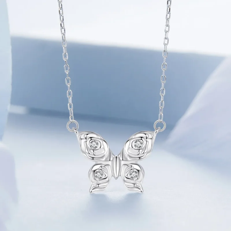 (zdjęcie do) Naszyjnik PANDORA Style Rose Butterfly - BSN396 - Wyświetl 3