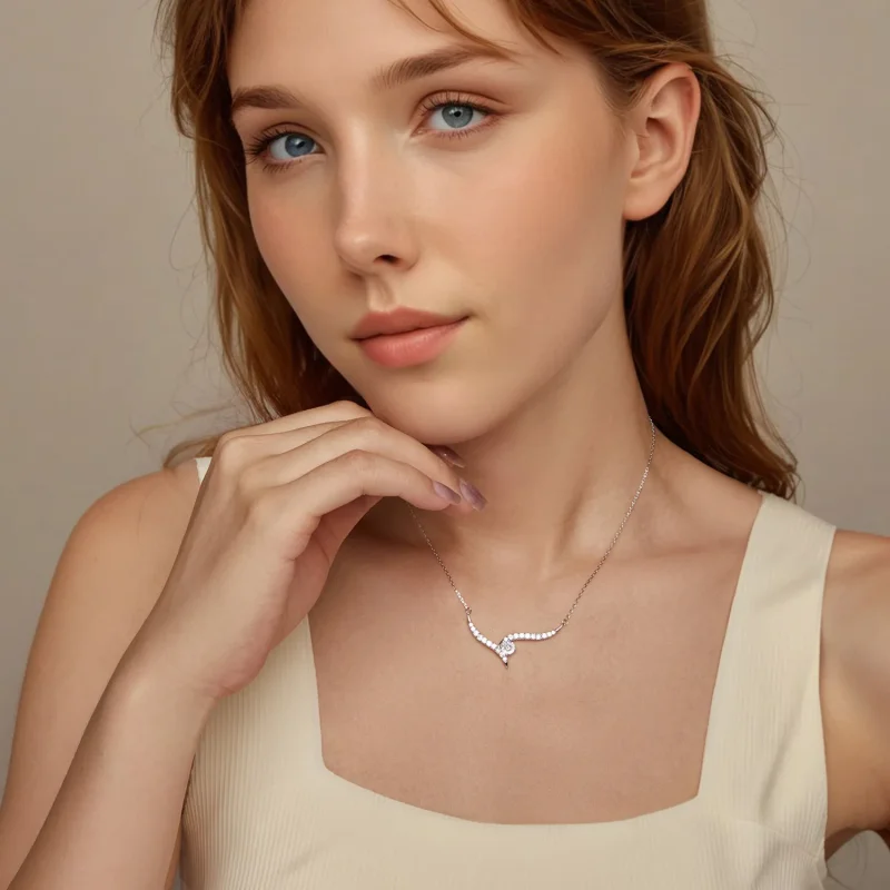 (zdjęcie do) Naszyjnik PANDORA Style Simple Line - BSN400 - Wyświetl 6