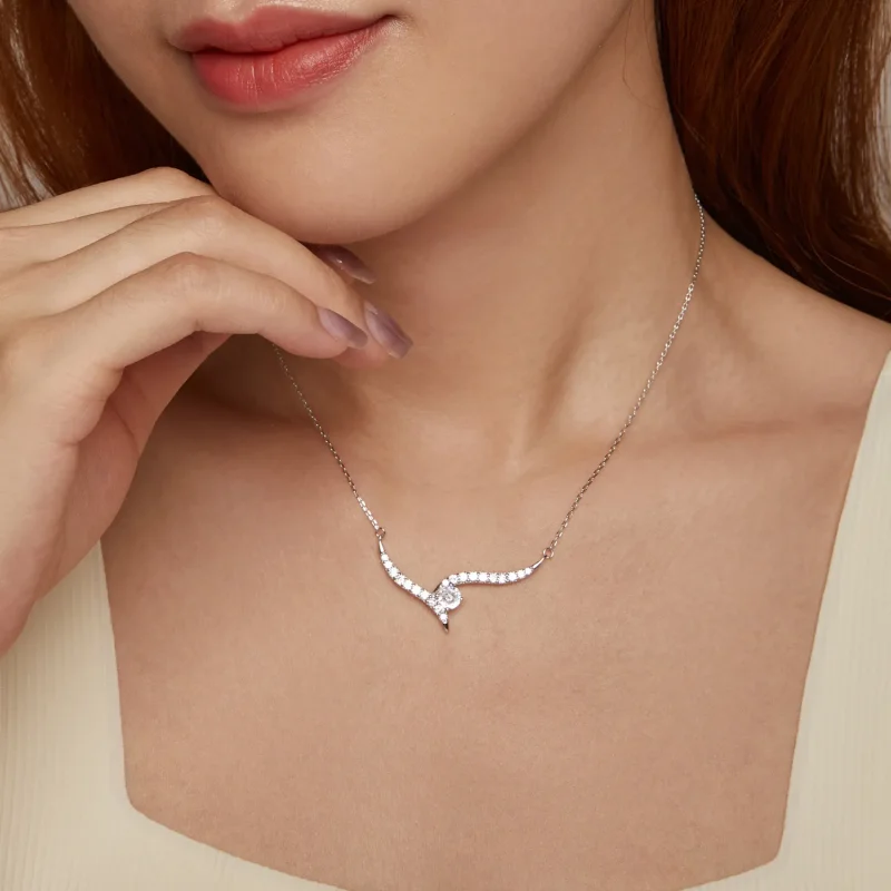 (zdjęcie do) Naszyjnik PANDORA Style Simple Line - BSN400 - Wyświetl 7