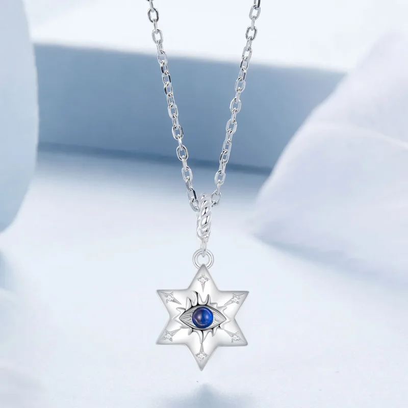 (zdjęcie do) Naszyjnik PANDORA Style Starburst Demon Eye - BSN397 - Wyświetl 3