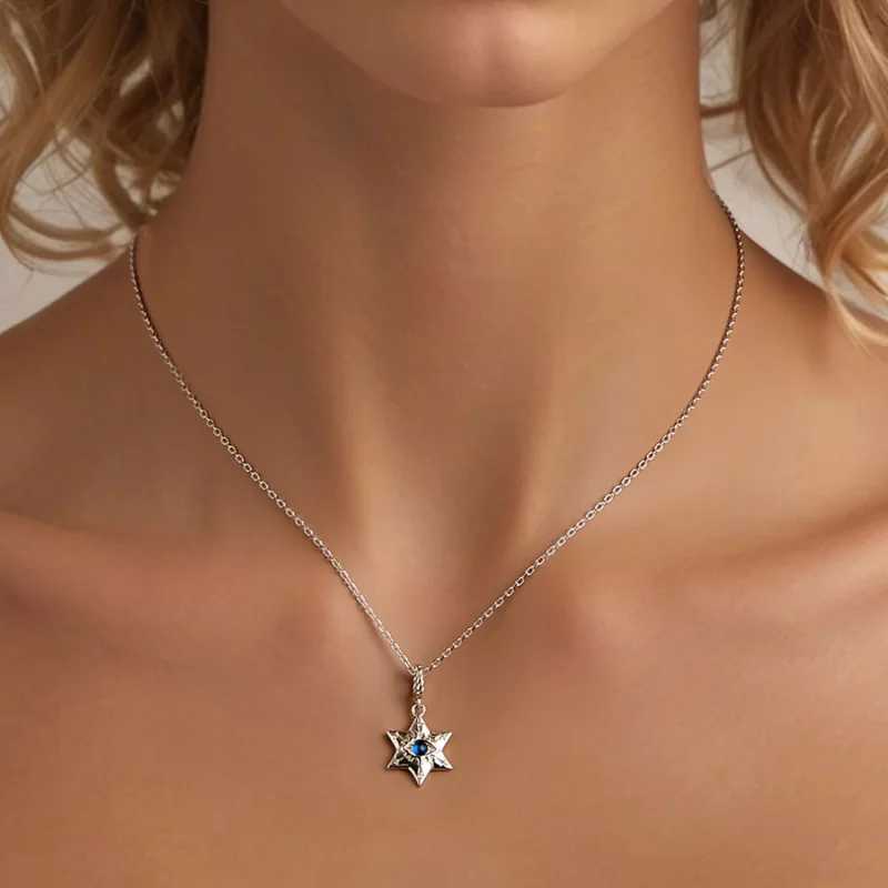 (zdjęcie do) Naszyjnik PANDORA Style Starburst Demon Eye - BSN397 - Wyświetl 4