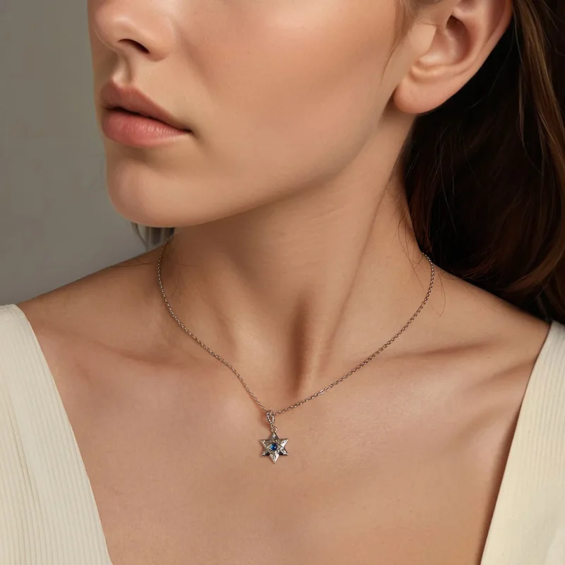 (zdjęcie do) Naszyjnik PANDORA Style Starburst Demon Eye - BSN397 - Wyświetl 6