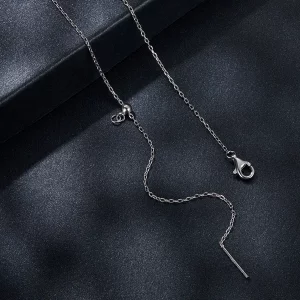 Naszyjnik typu drop z moissanitem o masie 0,5 ct w stylu PANDORA (z jednym certyfikatem) - MSN037