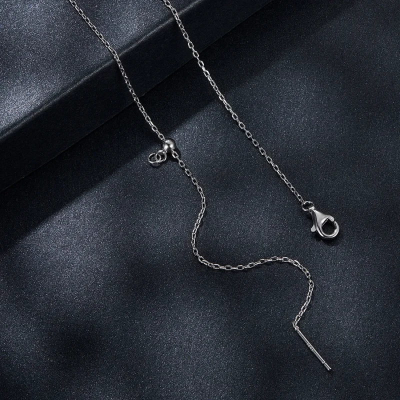 (zdjęcie do) Naszyjnik typu drop z moissanitem o masie 0,5 ct w stylu PANDORA (z jednym certy - Wyświetl 4
