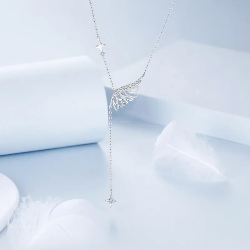 (zdjęcie do) Naszyjnik w stylu PANDORA Wings - BSN395 - Wyświetl 3
