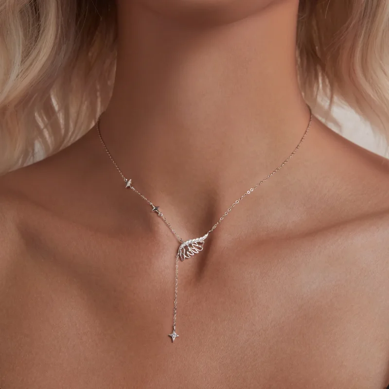 (zdjęcie do) Naszyjnik w stylu PANDORA Wings - BSN395 - Wyświetl 5