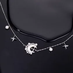 Naszyjnik w stylu PANDORA z półksiężycem - YIN115