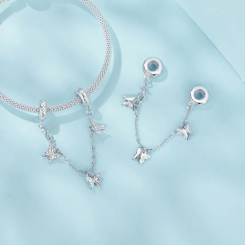 (zdjęcie do) PANDORA Style Butterfly łańcuszek zabezpieczający - SCC2829 - Wyświetl 4
