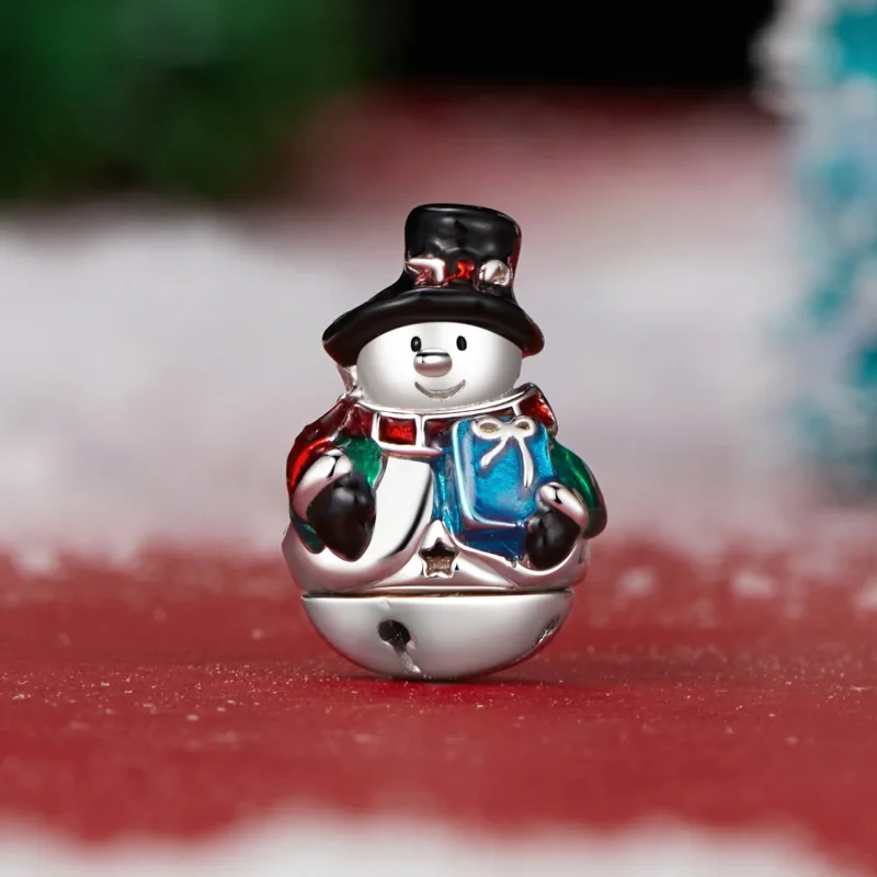 (zdjęcie do) PANDORA Style Christmas Bell Snowman Beads - SCC2913 - Wyświetl 2