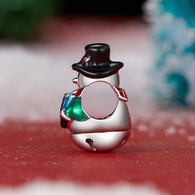 (zdjęcie do) PANDORA Style Christmas Bell Snowman Beads - SCC2913 - Wyświetl 3