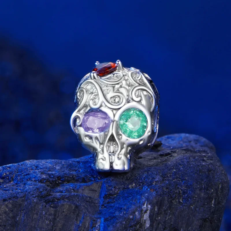 (zdjęcie do) PANDORA Style Czaszka z kwiatowym wzorem - SCC2893 - Wyświetl 2