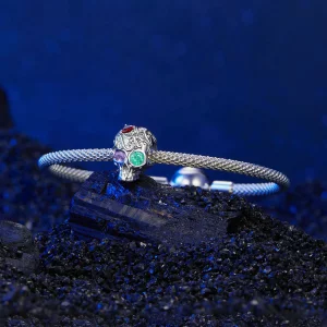 PANDORA Style Czaszka z kwiatowym wzorem - SCC2893