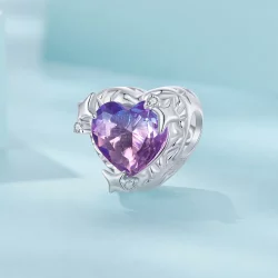 PANDORA Style Fioletowo-różowe serce gradientowe - SCC2824