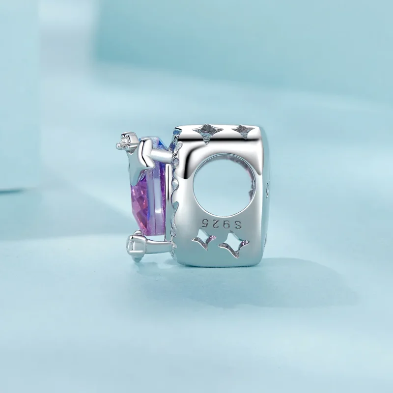 (zdjęcie do) PANDORA Style Fioletowo-różowe serce gradientowe - SCC2824 - Wyświetl 3