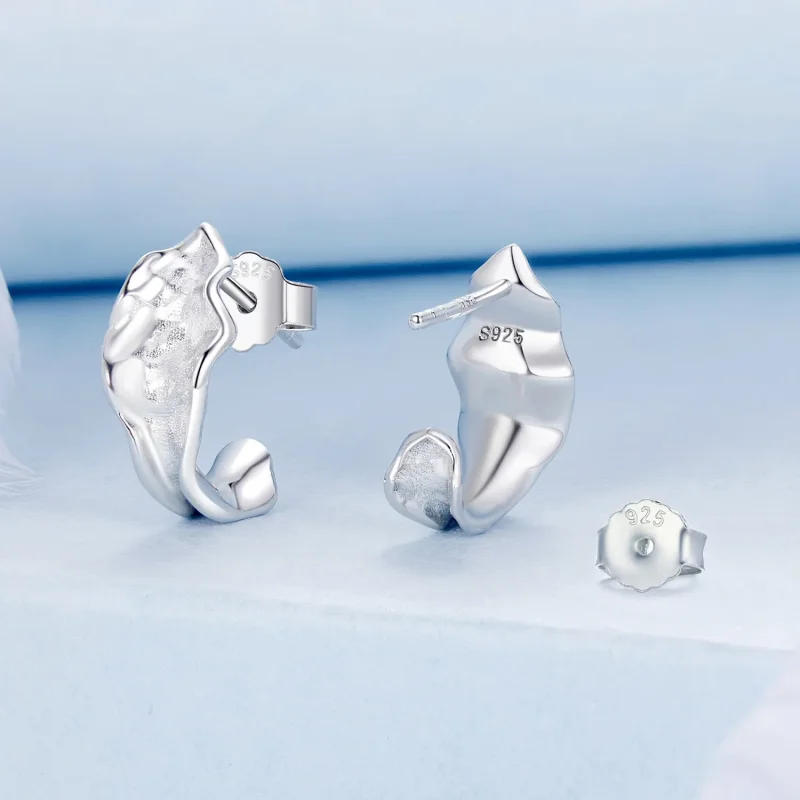 (zdjęcie do) PANDORA Style Lśniące srebrne kolczyki - BSE1062 - Wyświetl 2