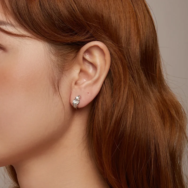 (zdjęcie do) PANDORA Style Lśniące srebrne kolczyki - BSE1062 - Wyświetl 10